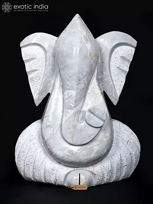 22" Lord Ganesha Modern Art Marble Statue
