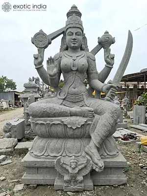 108" Large Goddess Nakuli Granite Stone Sculpture