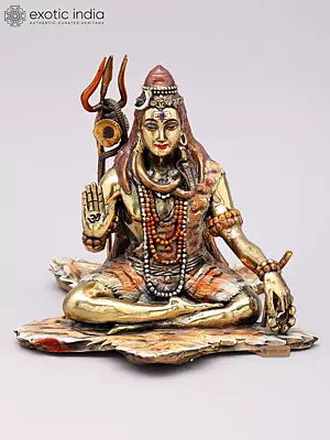 6" Small Blessing Lord Shiva Brass Statue