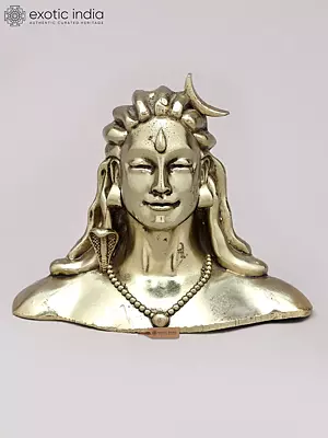 5" Small Superfine Adiyogi Shiva Brass Statue