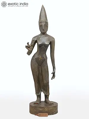 29" Standing Goddess Uma (Parvati) | Modern Art Bronze Sculpture