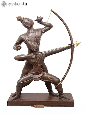 Dharmayudham: Lord Krishna with Warrior Arjuna on the Battlefield of Mahabharata | 32" Large Modern Art Bronze Sculpture