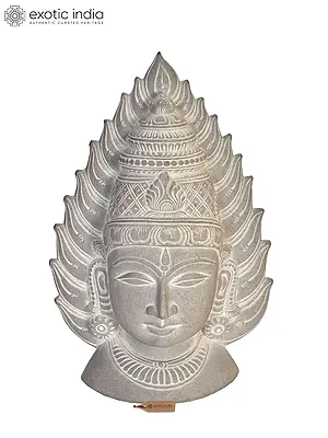 7" Goddess Durga | Stone Statue Crafted in Mahabalipuram