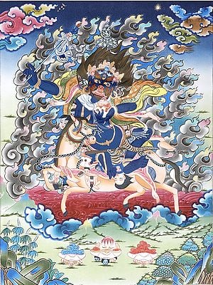 Palden Lhamo (Tibetan Buddhist Goddess Who Rides on a Sea of Blood)