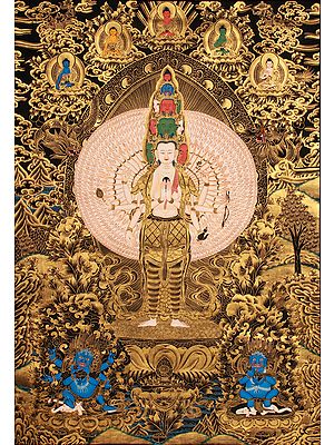 Large Size Samantamukha Avalokiteshvara  (Tibetan Buddhist )