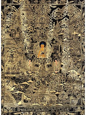 Master's Life on Canvas (Tibetan Buddhist)