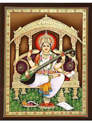 Scarlet-Haloed Devi Sarasvati