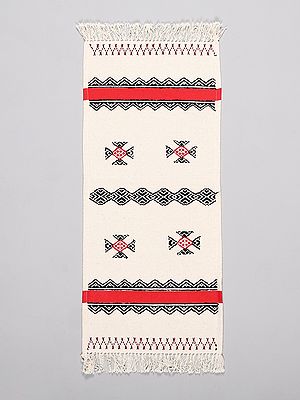 Toda Embroidered Table Runner from Tamil Nadu