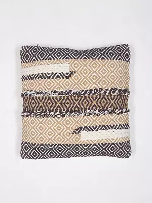 Diamond Pattern Thread Embroidered Sofa Cushion Cover