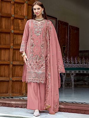 Sophisticated Organza Salwar Suit Featuring Santoon Dupatta For Captivating Festive Elegance Timeless Grace