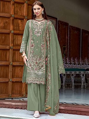 Sophisticated Organza Salwar Suit Featuring Santoon Dupatta For Captivating Festive Elegance Timeless Grace