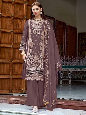 Sophisticated Organza Salwar Suit Featuring Santoon Dupatta For Captivating Festive Elegance Timeless Grace