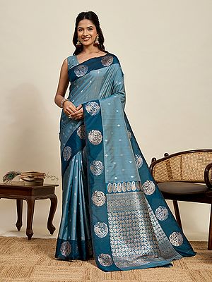 Elegant Soft Silk Saree With Intricate Woven Jari Designer Work Perfect For Festive Ethnic And Party Wear Occasions