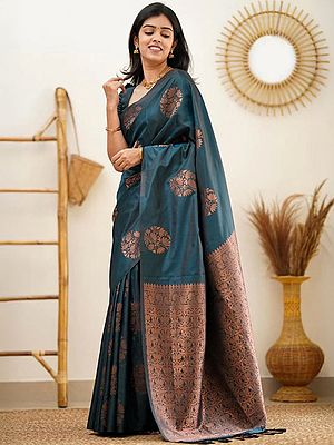 Soft Lichi Silk Casual Wear Saree Jacquard Work Beautiful Rich Tassels Pallu