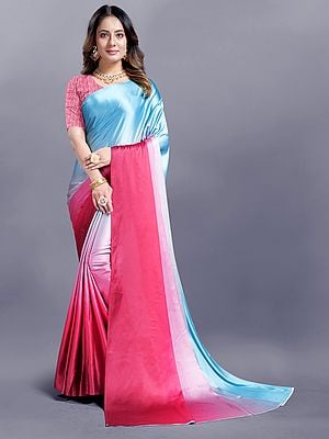 Japan Crepe Digital Print Attractive Party Wear Saree Saree With Blouse