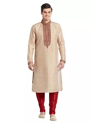 Embroidered Art Silk Kurta Pajama for Men - Traditional Celebration Wear