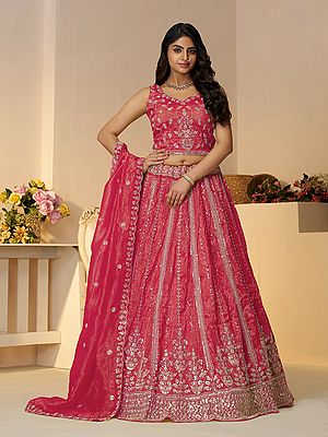 Jimmy Choo Sequins And Cut Dana Work Embellished Wedding Wear Lehenga Choli With Matching Dupatta