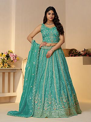 Jimmy Choo Sequins And Cut Dana Work Embellished Wedding Wear Lehenga Choli With Matching Dupatta