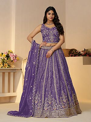 Jimmy Choo Sequins And Cut Dana Work Embellished Wedding Wear Lehenga Choli With Matching Dupatta