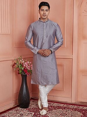 Sequins Work Casual Wear Straight And Full Sleeve Attractive Kurta Pajama Set