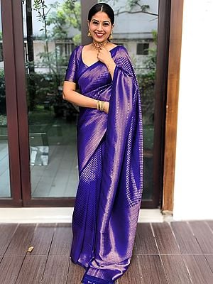 Wide Border Attractive Soft Silk Saree With Blouse For Festival Occasion