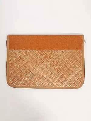 Handcrafted Bamboo Zipper Closure Folder File