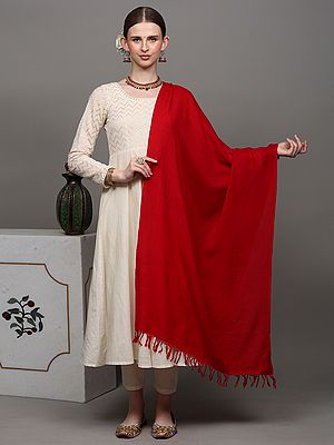 Plain Tusha Stole from Kashmir