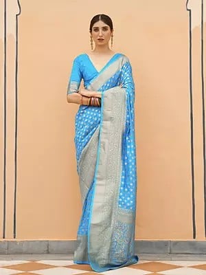 Nylon Handloom Weaving Designer Saree With Floral Pallu For Casual Occasion