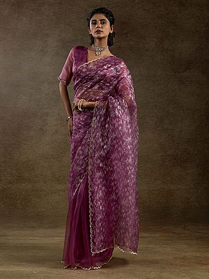 Elegant Tissue Silk Saree With Tissu Cruss Foil Print And Flexible Multiple Hooks For Effortless Graceful Draping