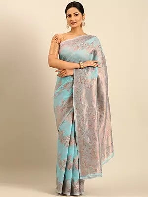 Designer Flowers Motif Cotton Saree With Attractive Look And Attractive Pallu