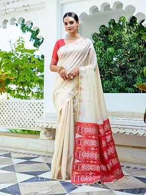 Zari Woven South Silk Saree With Temple Motifs Border And Tassels Pallu