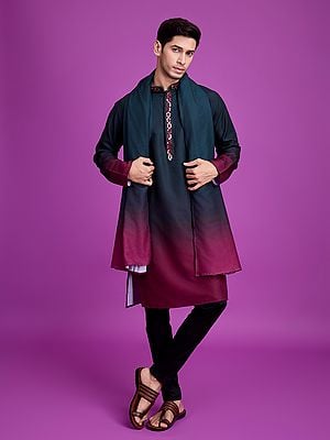 Rayon Hand Mirror Work Festival Wear Designer Mens Kurta Pajama Set