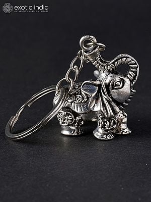 Trunk Up Elephant Keychain