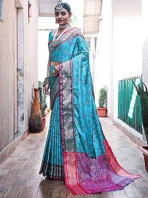 Silk Weaving Work Traditional Festival Wear Saree With Attractive Rich Pallu