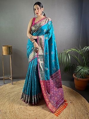 Silk Weaving Work Designer Saree With Rich Tassels Pallu For Casual Occasion