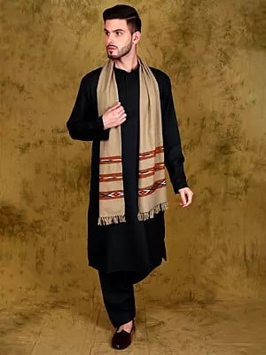 Kullu Scarf with Kinnauri Woven Triple Border (Unisex)