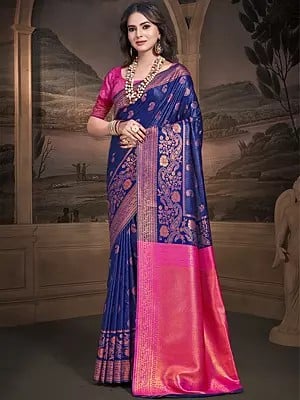 All Over Paisleys Motifs Festival Wear Silk Saree With Attractive Pallu