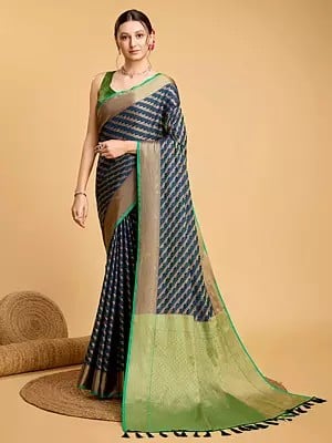 Pure Patola Silk All Over Striped Pattern Casual Wear Saree With Attractive Tassels Pallu