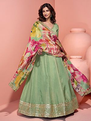 Graceful Viscose Silk Anarkali Suit with Chinon Dupatta and Intricate Thread Weaving Embroidery Work for Special Occasions