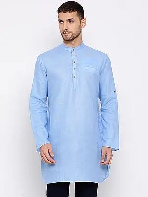 Cotton Blend Short Kurta for Men