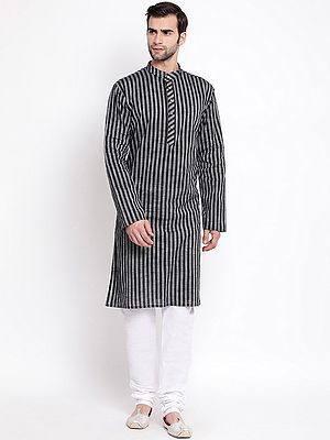 Pure Cotton Bengal Stripes Pattern Kurta Pajama
