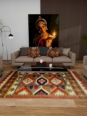 Wool-Jute Mix Muliple Color And Pattern Traditional Rug