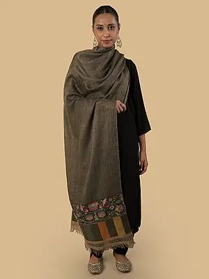 Pashmina Dark Grey Kani Stole