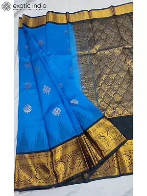 Pure Handwoven Silk Saree With Golden Border