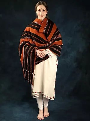 Striped Handloom Folk Shawl from Nagaland