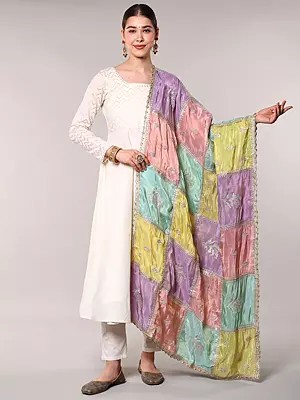 Zari Gota Dupatta from Amritsar with Block Pattern