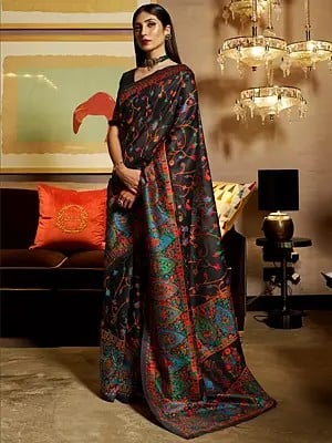 Khyber Silk Kashmiri Modal Handloom Weaving Silk Sarees
