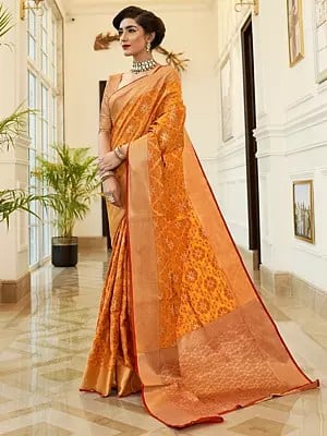 Traditional Wear Indian Patola Handloom Weaving Silk Saree