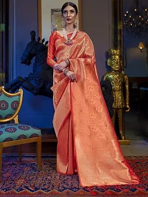 Women's Handloom Weaving Silk Sarees With Rich Pallu