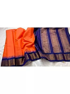Pure Cotton Handloom Gadwal Sarees With  Special In Kuttu Border